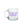 a cute glass mug that says exhale the bullshit in purple 