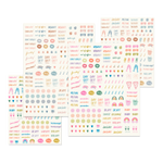 4 sheets of colorful planner stickers