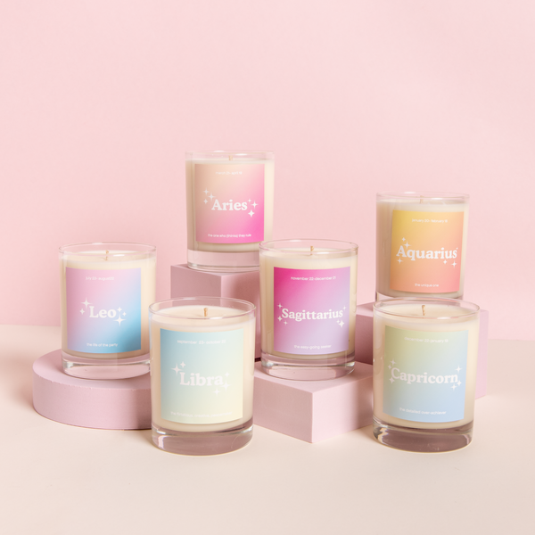 Candle Rocks Glass - Astrology Candle Rocks Glass - Astrology