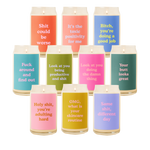 Soy Candle Can Glass - Variety of Yippie Sayings