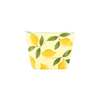 Tweedle Dee Lemons is a cute cosmetics bag in yellow with lemons pattern and a blue zipper.