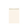 Inside of a large wire-bound taskpad showing a page with peach lines.