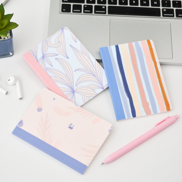 Pastel Watercolor Stripe Stationery Set Rainbow Stationary Set for