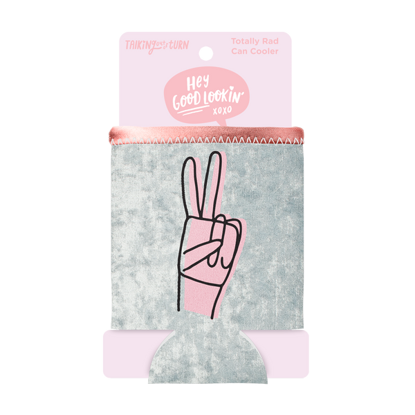 Peace Velvet Can Cooler comes packaged in a cute pink cardboard sleeve.
