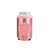 Wild Child Metallic Rose Gold Can Cooler in a pink metallic with bold Wild Child emblem. 