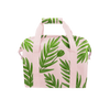 Miss Chill Buds is a soft sided cooler bag in blush pink with green leaf pattern.