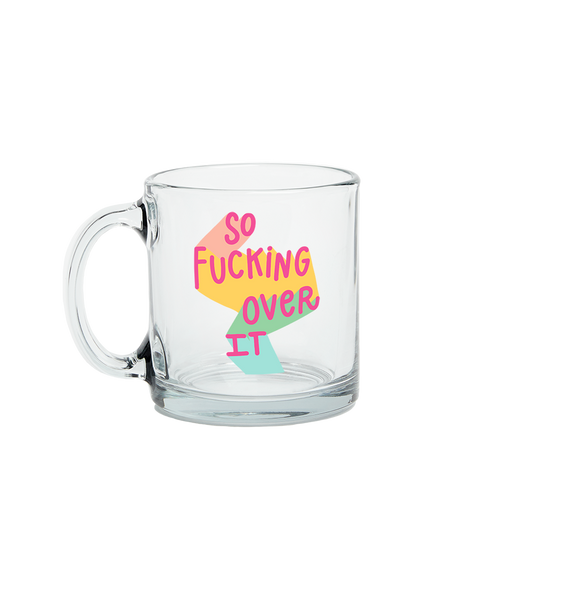 Boho Daisy Amber Glass Mug Cute Flower Coffee Cup Aesthetic 