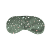 a green weighted eye mask with assorted color terrazzo