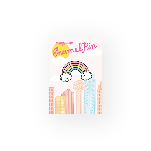 Our cute and colorful rainbow enamel pin