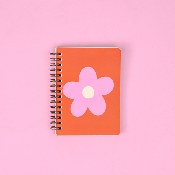 Daisy Dot Red Mini Spiral Notebook