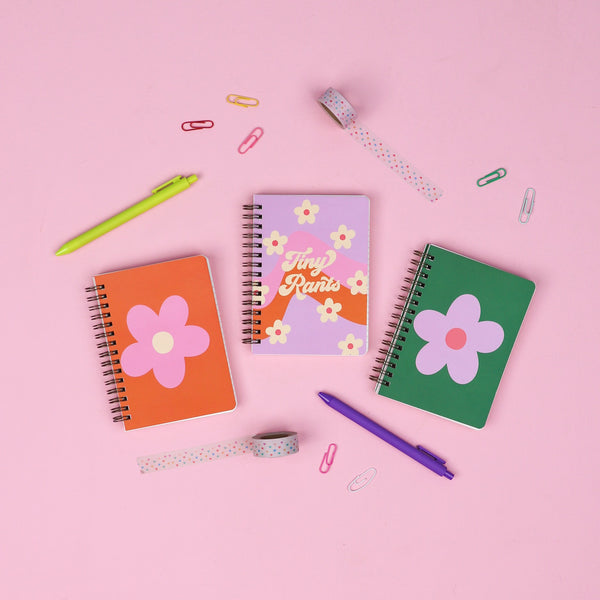 Daisy Dot Green Mini Spiral Notebook - Talking Out Of Turn