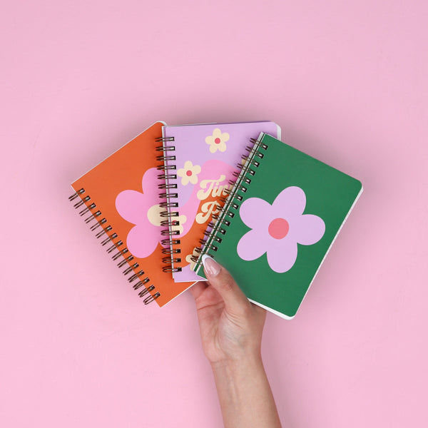 Daisy Dot Green Mini Spiral Notebook - Talking Out Of Turn