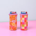 Pretty Florals Reversible Slim Can Holders