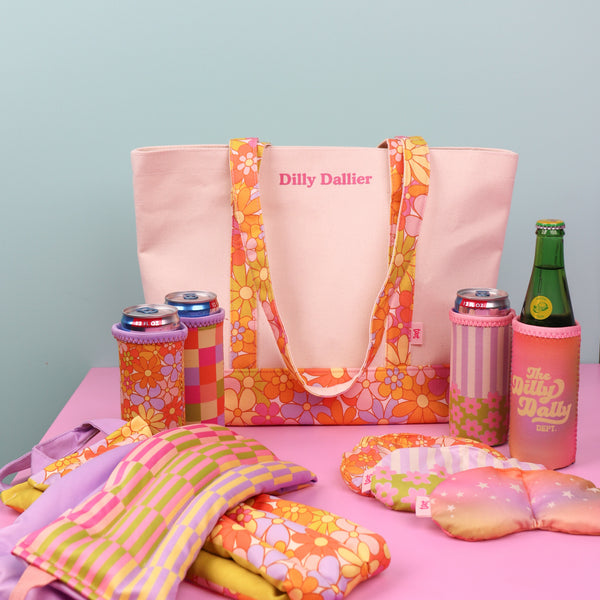 Pretty Florals Reversible Slim Can Holders