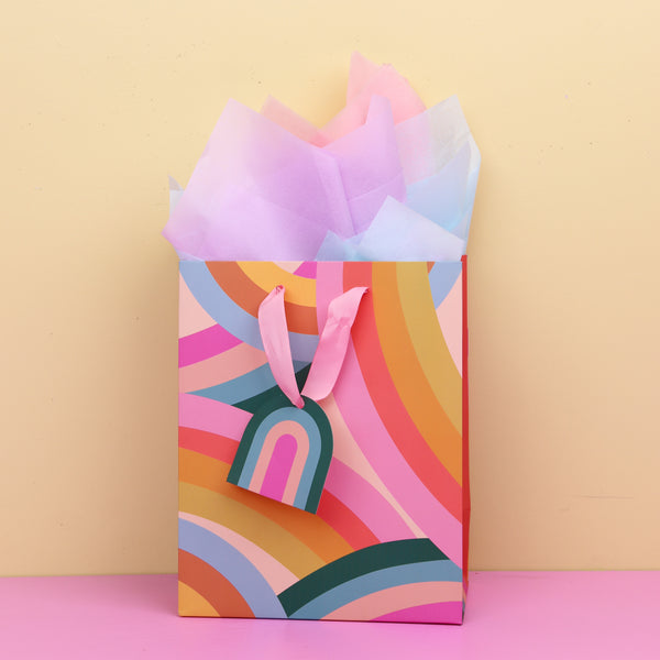 Rainbow Swipe Medium Gift Bag