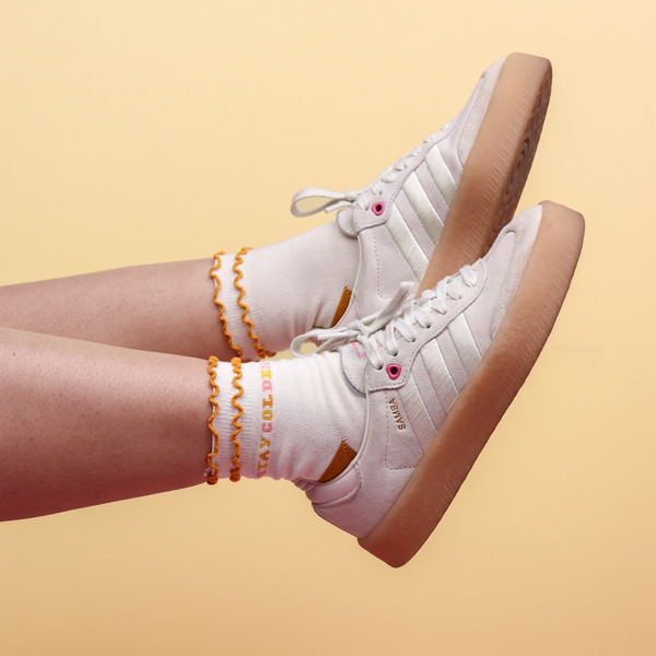 Stay Golden Ruffle Socks