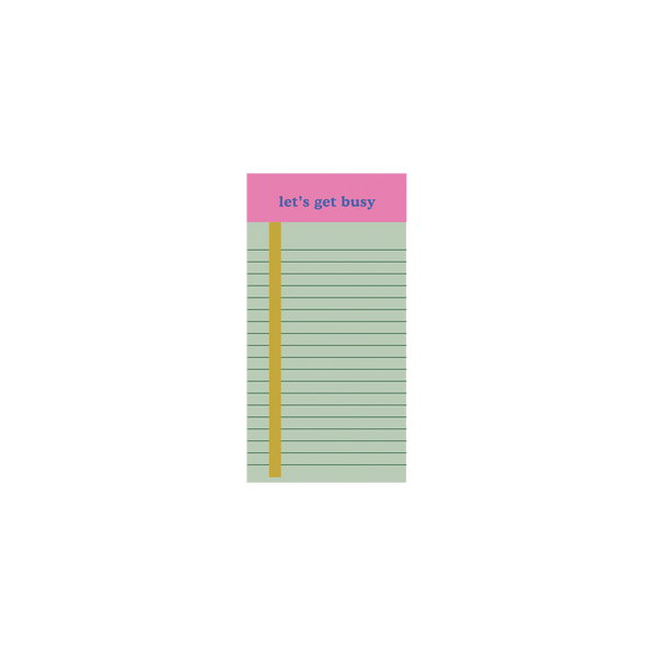 Tearaway Notepads - Let's Get Busy