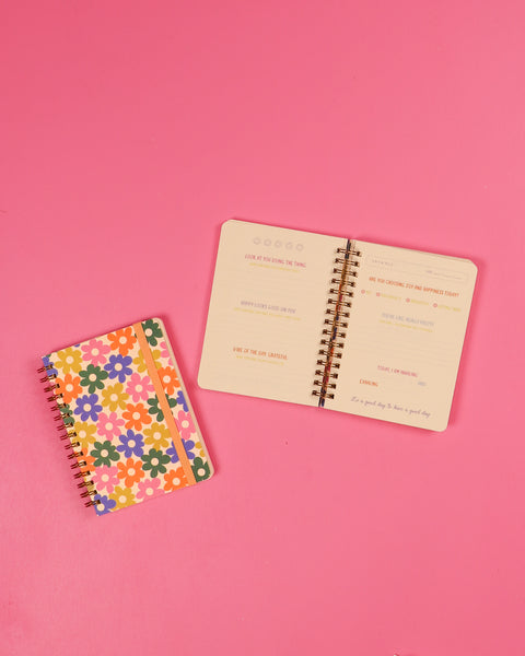 Bold Floral Mini Gratitude Journal