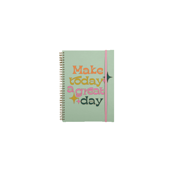Undated Perpetual Planner - Clean and Colorful Make Today A Great Day