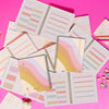Undated Perpetual Planner - Color Block Rainbow Wave