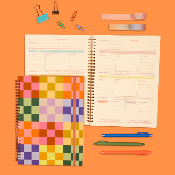 Undated Perpetual Planner - Bold Checker