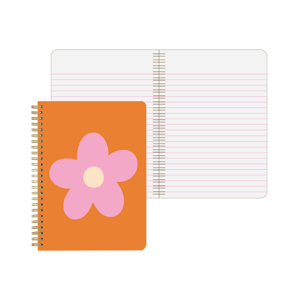 Daisy Dot Red Mini Spiral Notebook