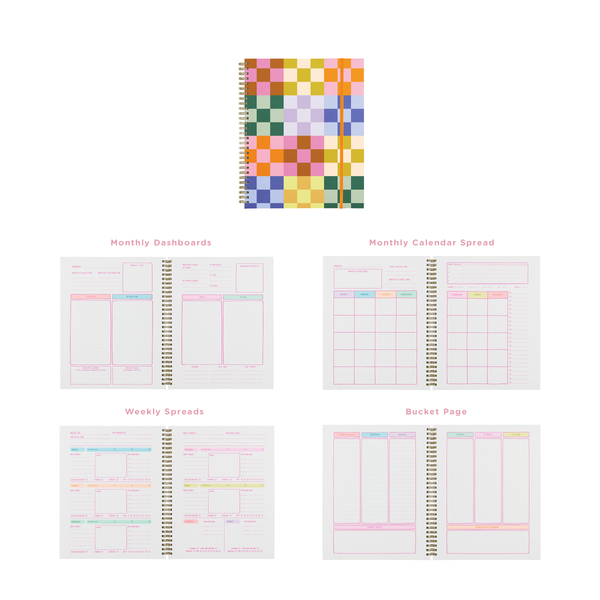Undated Perpetual Planner - Bold Checker