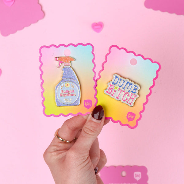 bullshit repellent enamel pin - Talking Out Of Turn