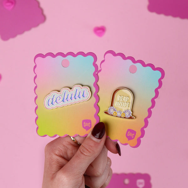 dead inside enamel pin