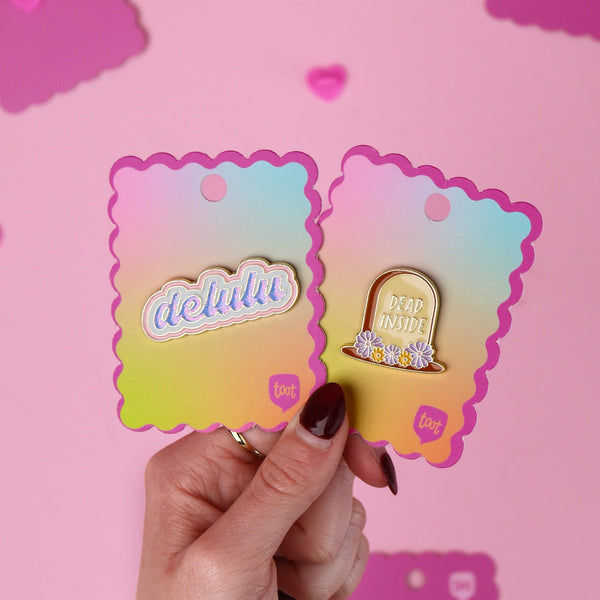 delulu enamel pin