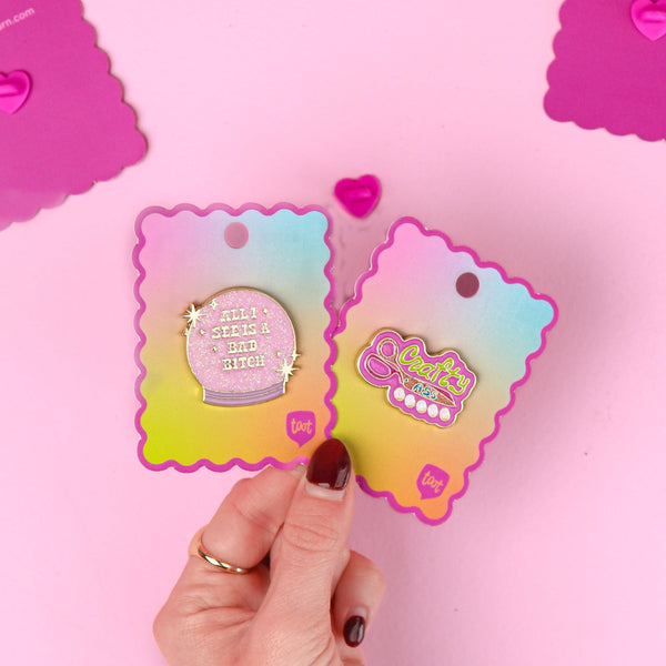 crafty ass bitch enamel pin - Talking Out Of Turn