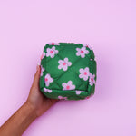 Daisy Dot Green Puffy Mod Pouch