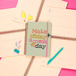 Undated Perpetual Planner - Clean and Colorful Make Today A Great Day
