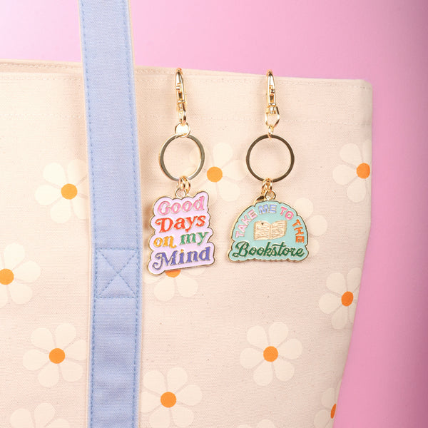 Take Me to The Bookstore Key Charm