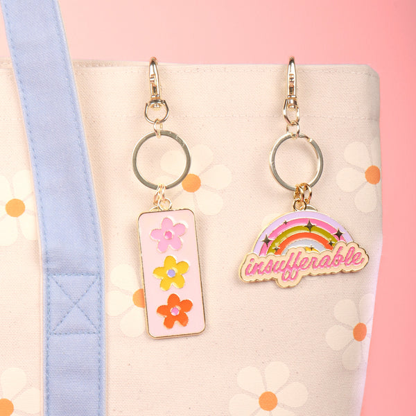 Patchwork Daisy Key Charm