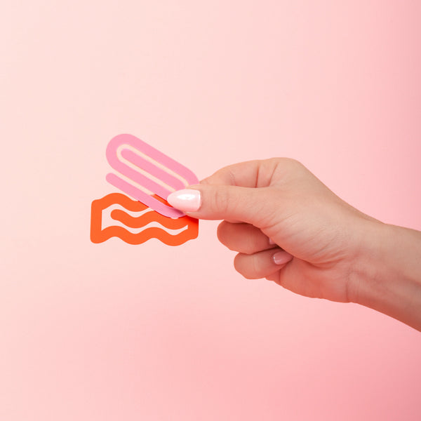 Orange & Pink Paper Clips - Talking Out Of Turn