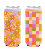 Pretty Florals Reversible Slim Can Holders