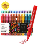 Iridescent Glitter Acrylic Paint Marker Set of 24