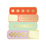 bookish baddie enamel pin