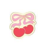 cherry enamel pin