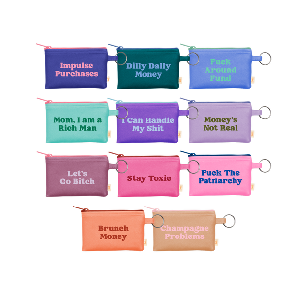 Color Block Penny Key Rings