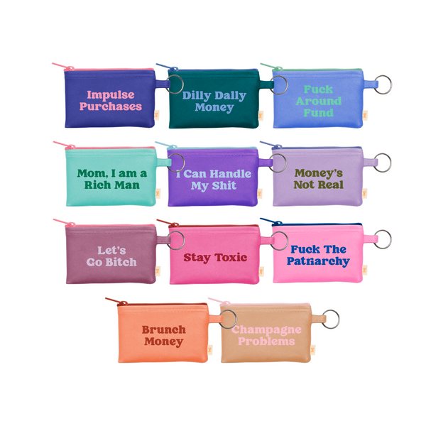 Color Block Penny Key Rings