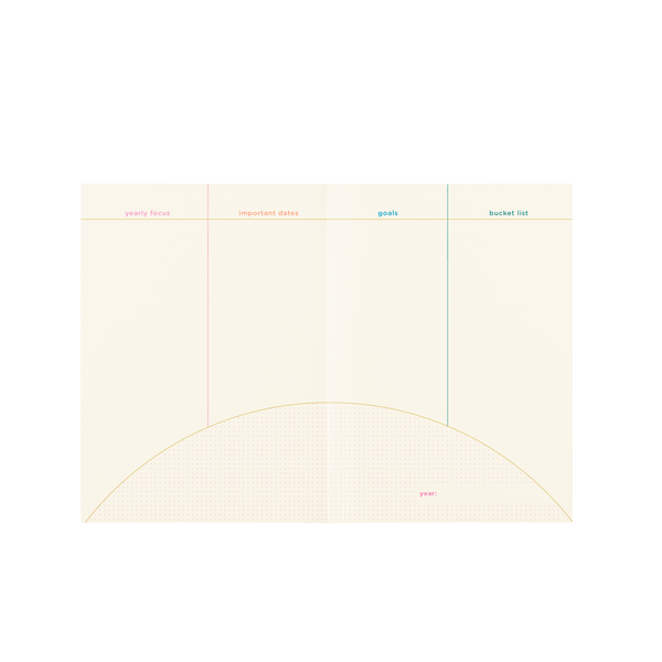 Undated Perpetual Planner - Clean and Colorful Make Today A Great Day