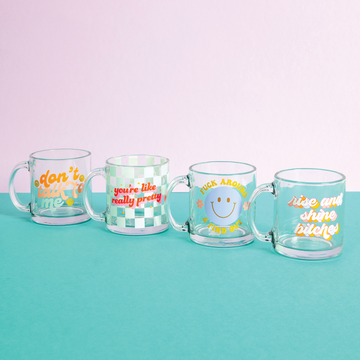 Don't Talk To Me Clear Glass Mug– Talking Out Of Turn