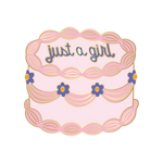just a girl enamel pin