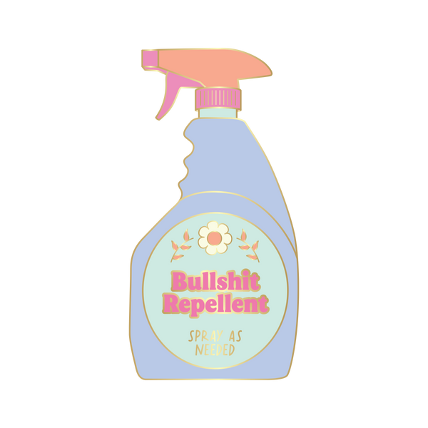 bullshit repellent enamel pin - Talking Out Of Turn