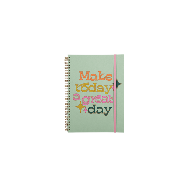 Undated Perpetual Planner - Clean and Colorful Make Today A Great Day