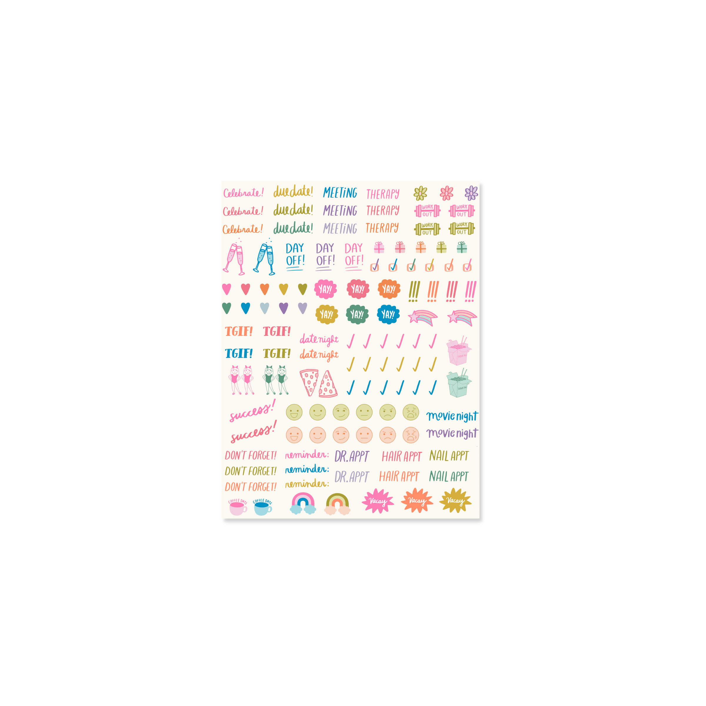 Planner Sticker Sheets Small / Mutey