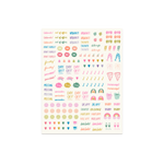 Bright colorful sheet of planner stickers
