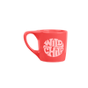 Red coffee mug with saying 